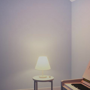 灯を消した部屋で