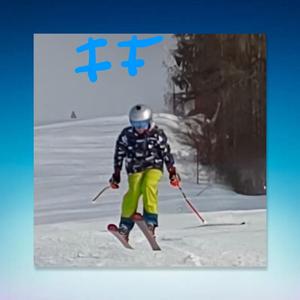 Skifahren, ich bleib' cool im Schnee