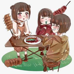 撸串撸到冒火星