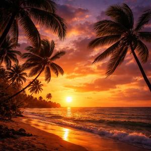 Atardecer en la playa