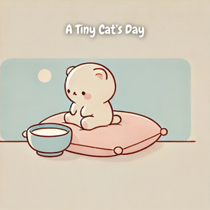 귀여운 고양이의 아침