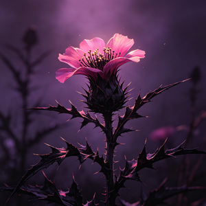 有毒的草开着迷人的花