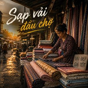 Sạp vải đầu chợ