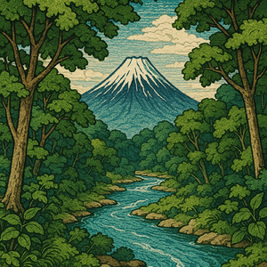 茜射す峡谷の川面は眠らず