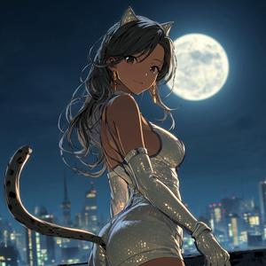 月夜の猫たち
