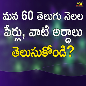 Mana 60 Telugu Nelala Perlu Vaati Ardhalu Telusukondi
