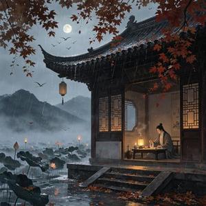 小楼昨夜听雨落