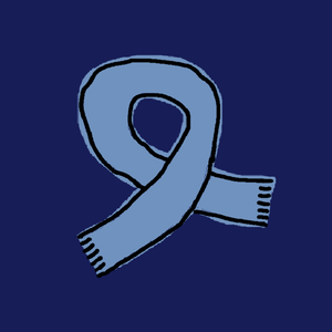 blue scarf