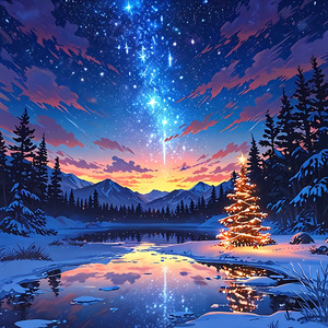 クリスマス・スターのリフレクション