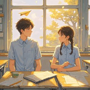 纸飞机与旧教室_何孔元