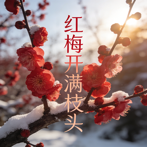 红梅开满枝头