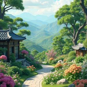 스트레스를 날려주는 한국 정원의 피아노 선율