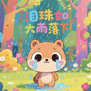 泪珠如大雨落下