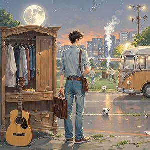 老吉他与通勤车_夏州兴