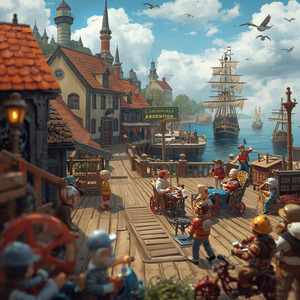 海の朝の始まり