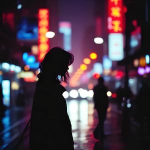 Relaxation in the Streets of Kyoto at Night