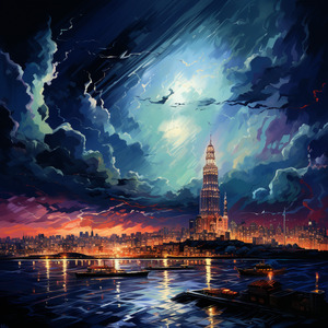 Neon Serenade of Reflections