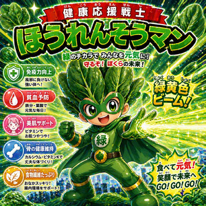 健康応援戦士ほうれんそうマン