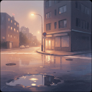 雨上がりのネオン追想