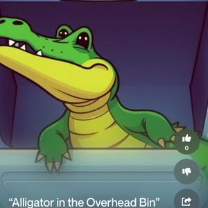 Alligator in The Overhead Bin