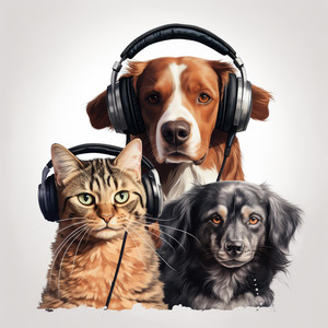 Serenidad Estrellada De Los Perros En El Piano