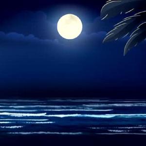 月影成双凭栏望