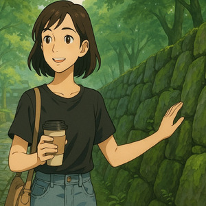 小さな揺らぎ - 緑雨の石径