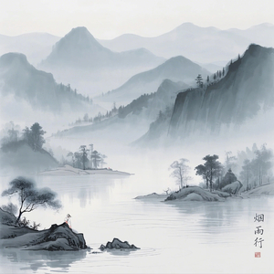 烟雨行（空灵手碟）