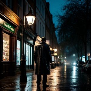 Ночь улица фонарь