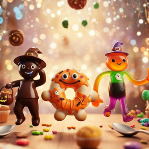 おかしの3人パレード