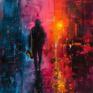 Paisaje Urbano Del Pulso De La Música Jazz