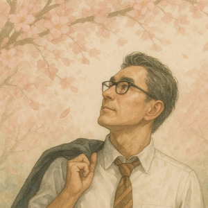 桜舞う空の下で