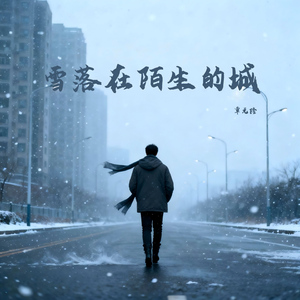 雪落在陌生的城