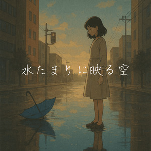 水たまりに映る空