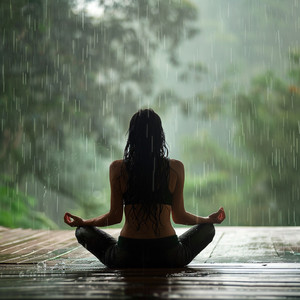 La Lluvia Tranquilizadora Se Desliza Pacíficamente