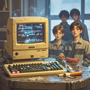 老网吧的旧键盘-七叶草