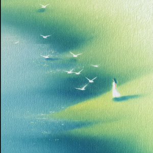 日落沙滩的空灵之约