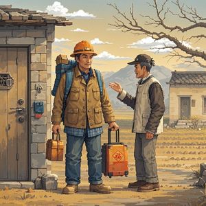 过完年又出门打工