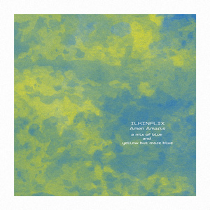 a mix of blue and yellow but more blue