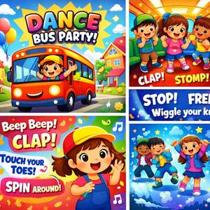 Beep Beep! Dance Bus Party | Fun Kids Dance Song