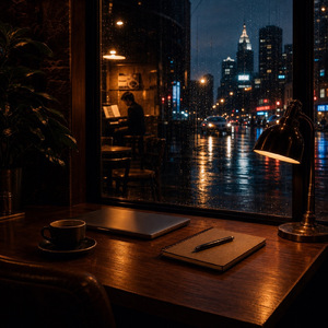Rain Over Meridian Desk