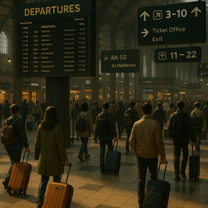 海外の駅、カオスの音