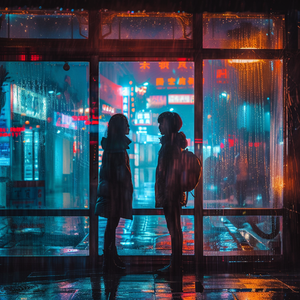 下起雨的window