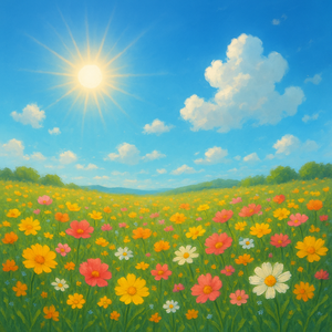 The flame of spring shines
