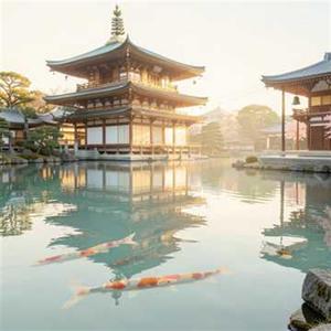 金閣寺の朝光