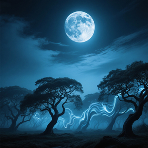 歪んだ月の夜