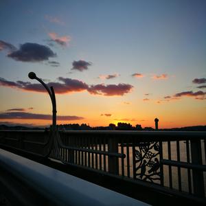 Sunset, River and Bridge B