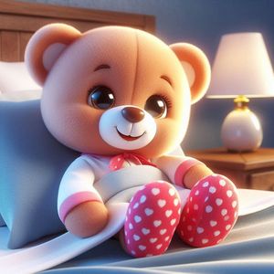 Mały Miś w Kapciach Śpi