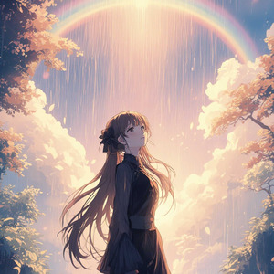 雨上がりの空に