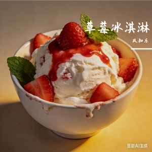 草莓冰淇淋